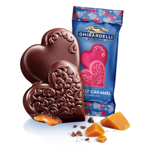 Dark Chocolate Sea Salt Caramel Hearts Case Pack (500 ct)