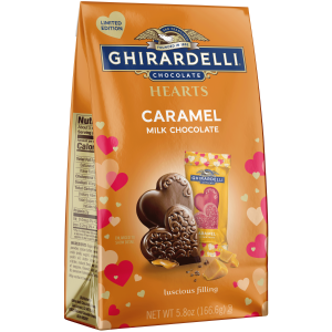 Milk Chocolate Caramel Hearts Large Bag (Case of 12)