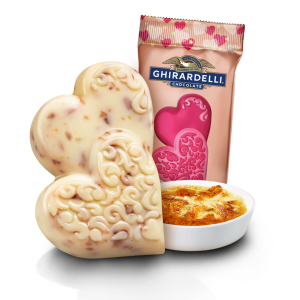 White Chocolate Creme Brulee Hearts Case Pack (500 ct)