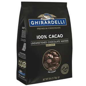 100% Unsweetened Chocolate Wafers 5lb Bag